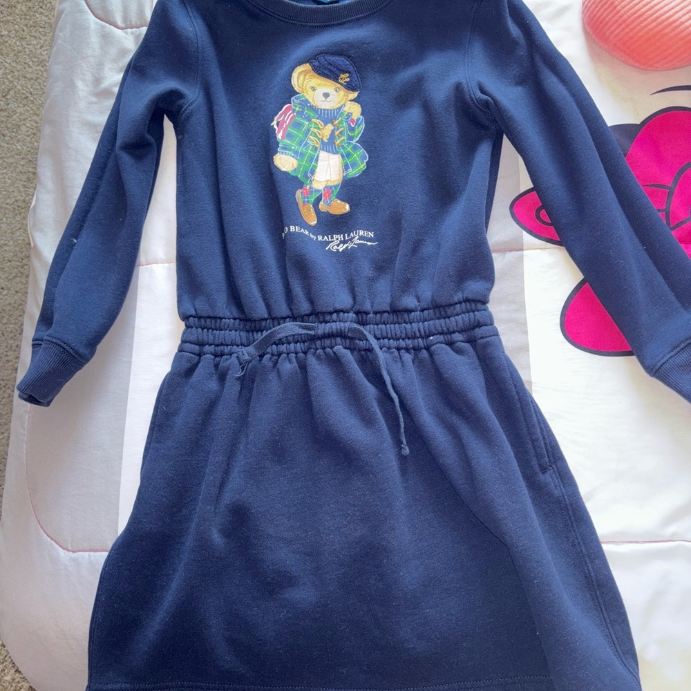 Polo by Ralph Lauren Navy Blue Kids Dress
